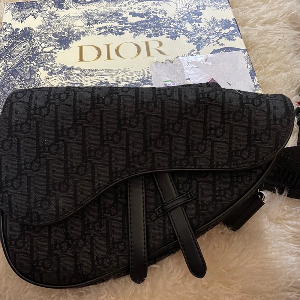 Christian Dior body bag all black